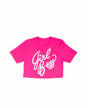 "GIRLBOSS" Hot Pink CROP TEE
